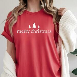 Women Christmas Shirt Merry Christmas Graphic Tee Faith Unisex Gift